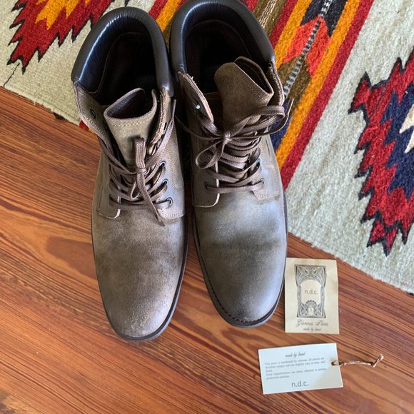 n.d.c. Made by hand Brown Leather Mens Lace up boot NWT - Picture 2 of 15